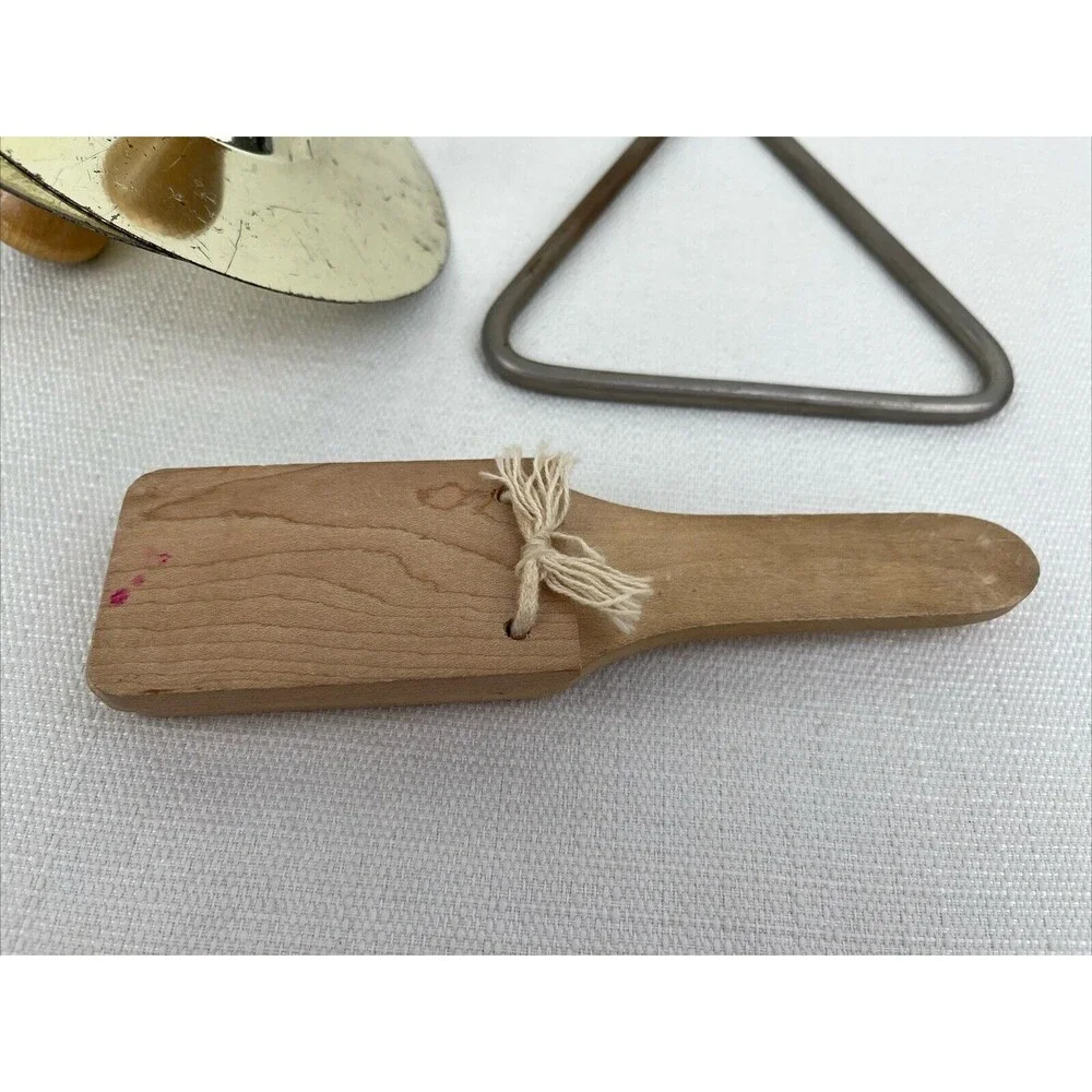 Vintage Kids Musical Instruments‎ - Cymbals, Triangle, Creative Clapper Children